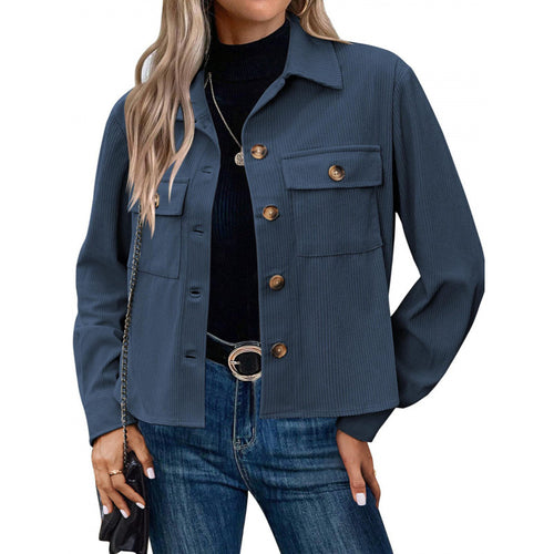 Dame modet Overshirt-jakke med struktureret stof Stilla
