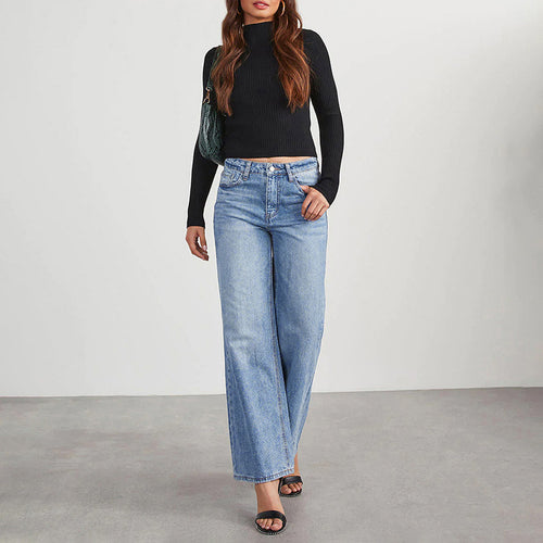 Dame Løs Jeans med høj talje og afslappet snit Stilla