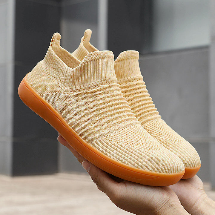 Unisex nan sokkelignende strikkesneaker med elastisk skaft og skridsikker gummisål Skovae