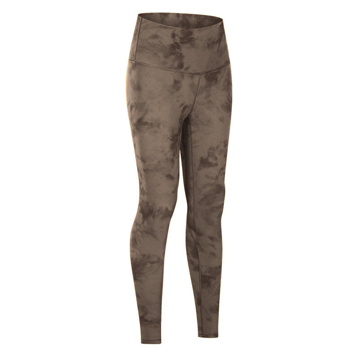 Dame sport leggings med høj talje og moderne batikdesign Stilla