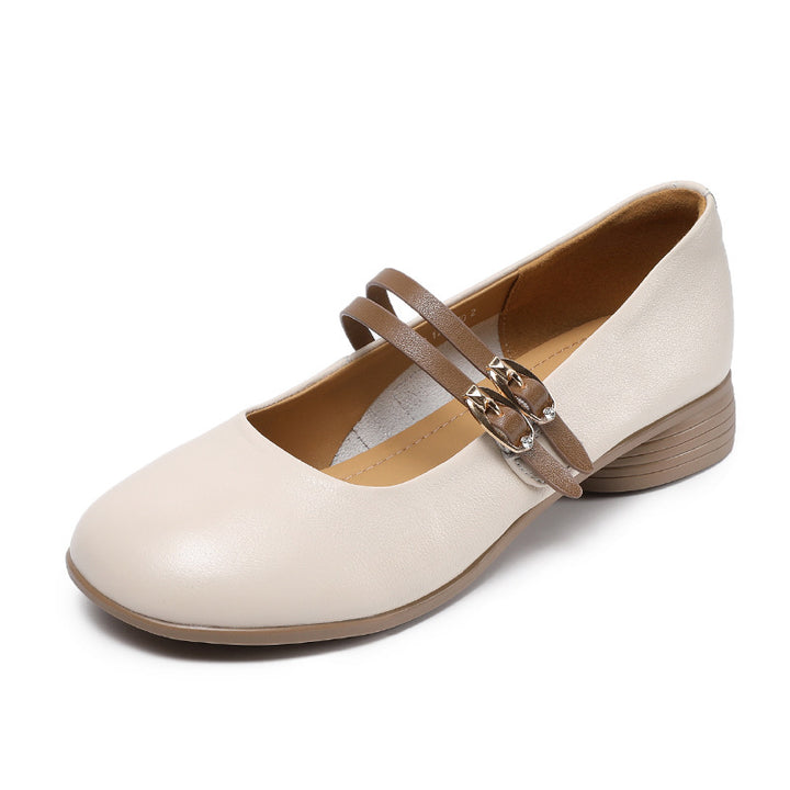 Dame Elegante Mary Jane Ballerinas med spændeaccent Stilla