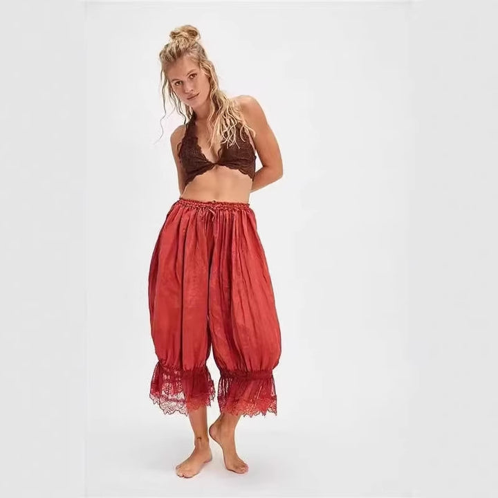 Dame Luftig og elegant Culotte med spidsdekoration Skovae