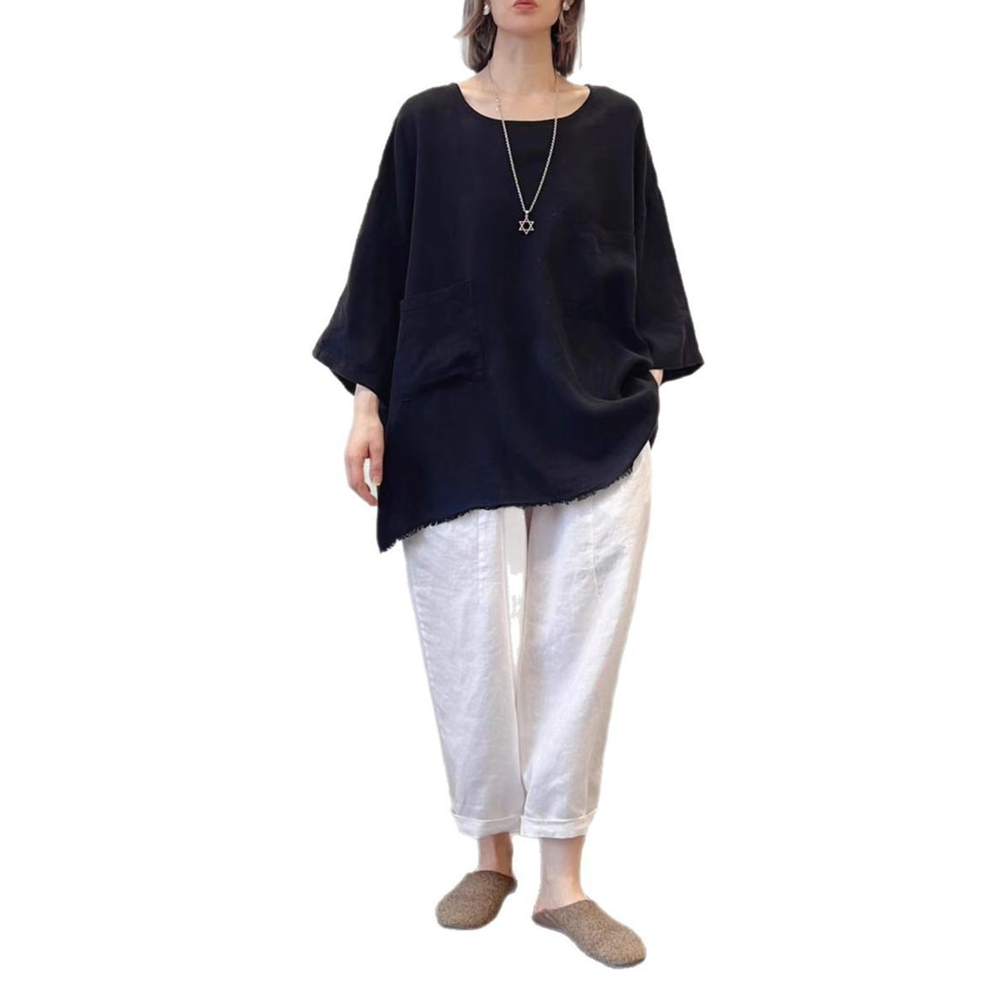 Dame Oversized Lommer Tunika Top Stilla