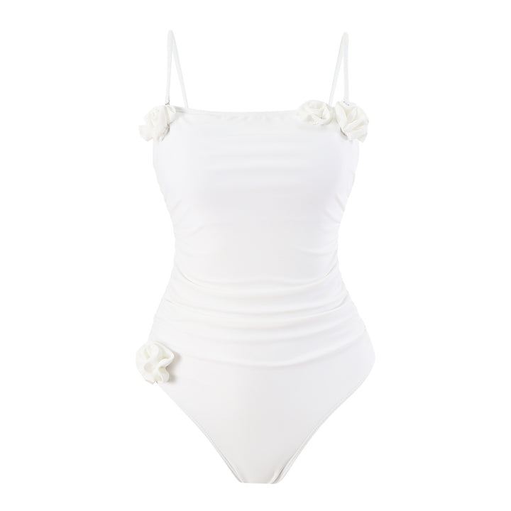 Dame Elegant Én-delt Badedragt med feminine Flæse detaljer Stilla