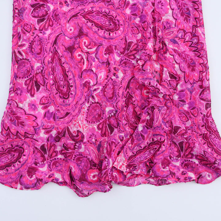 Femme Paisley-print Maxi-kjole med justerbare spaghetti-stropper Stilla