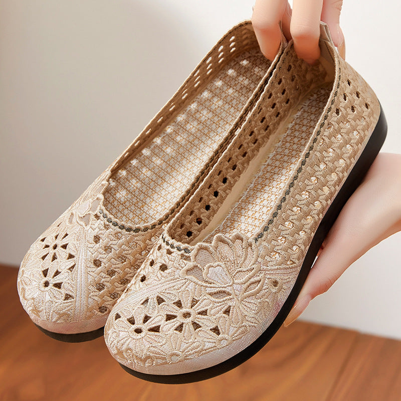 Femme Broderet Let Slippers FL