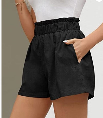 Kvinders shorts med elastisk talje og sidelommer Stilla