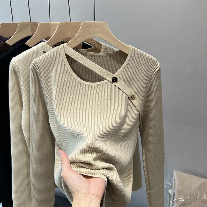 Stilla | Strikbluse i Ribstrik
