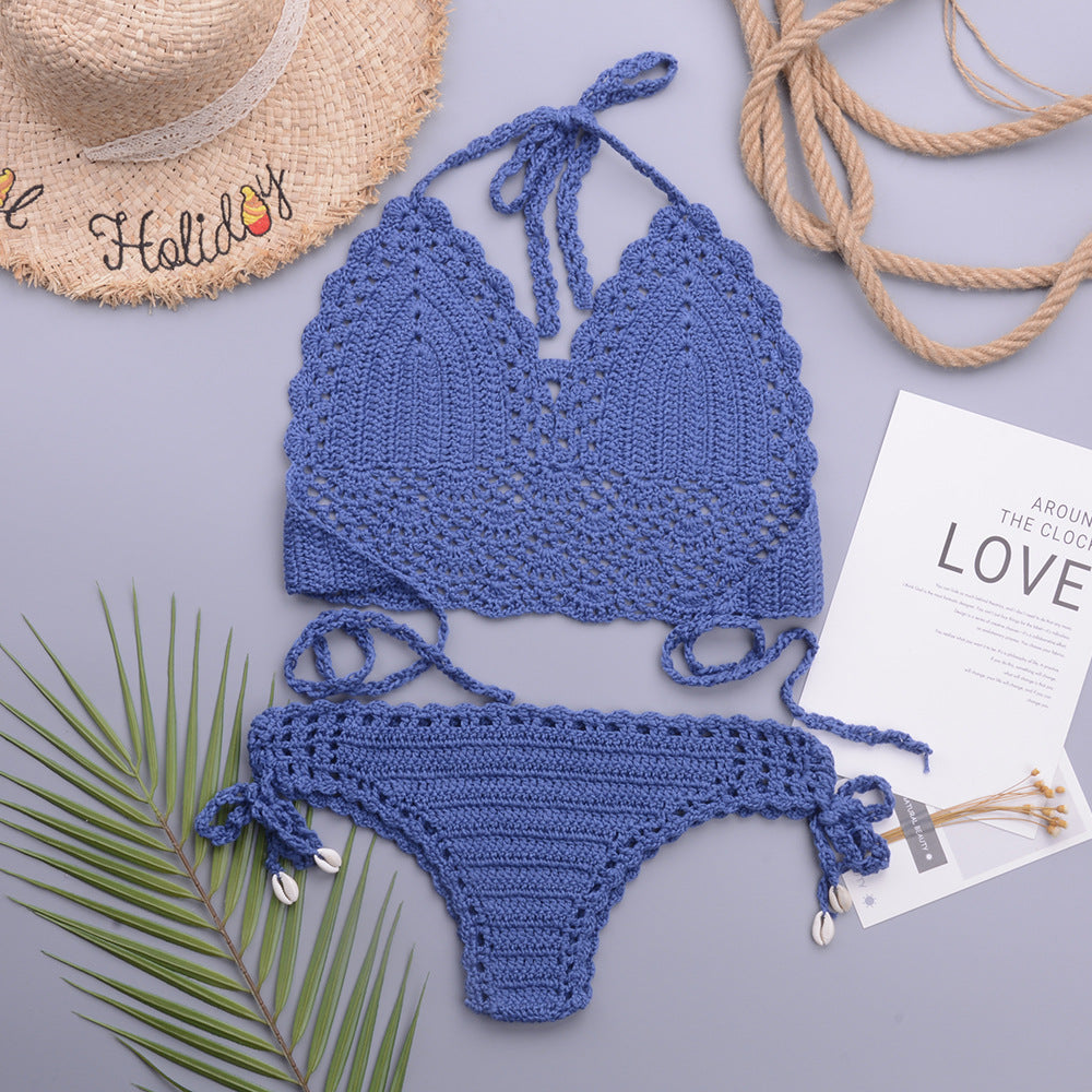 Damehækle-bikini med justerbare stropper og romantiske detaljer Stilla