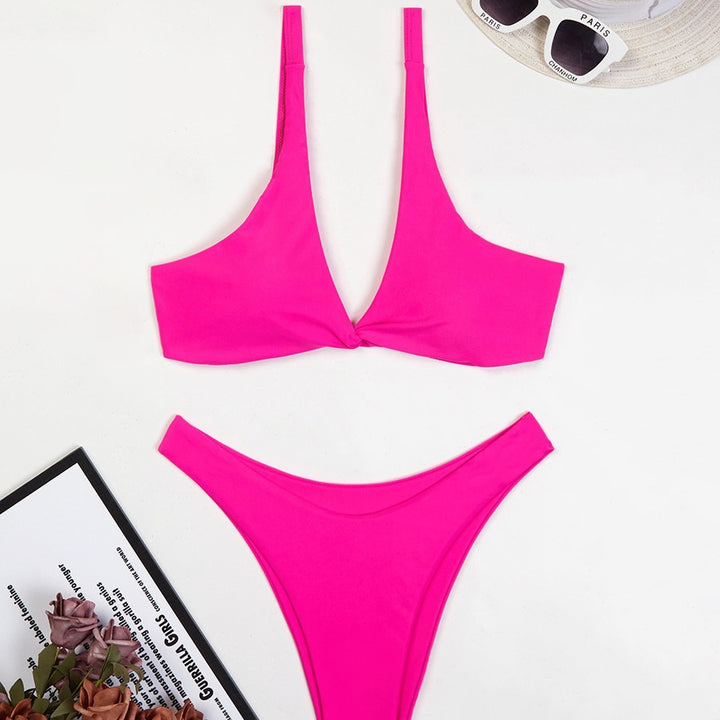 Femme Højskåret Trekant-Bikini-Sæt Stilla