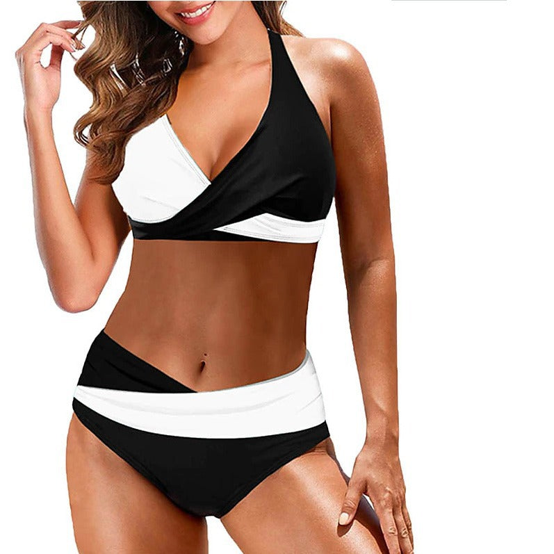 Dame Wickel-Bikini-Sæt med moderne kontrastdesign Stilla