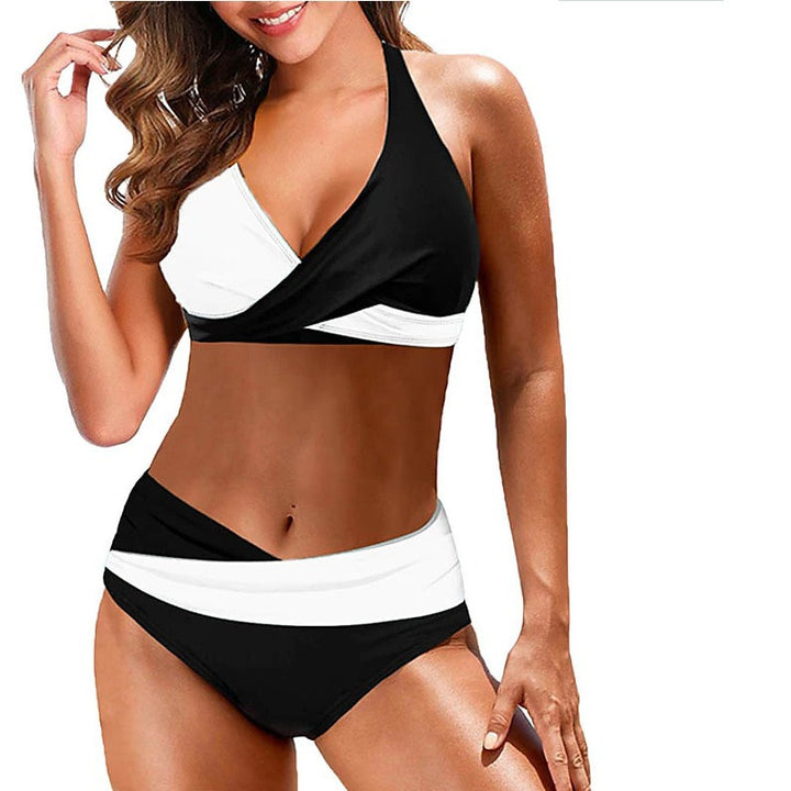 Dame Wickel-Bikini-Sæt med moderne kontrastdesign Stilla