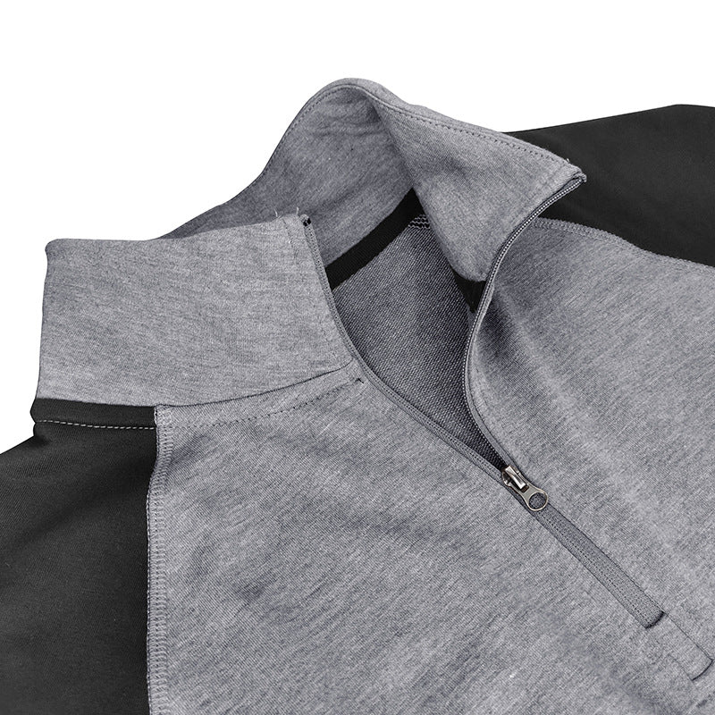 Herrer Sporty Pullover med Ståkrave og Lynlås Stilla