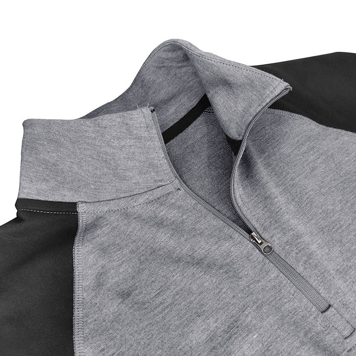 Herrer Sporty Pullover med Ståkrave og Lynlås Stilla