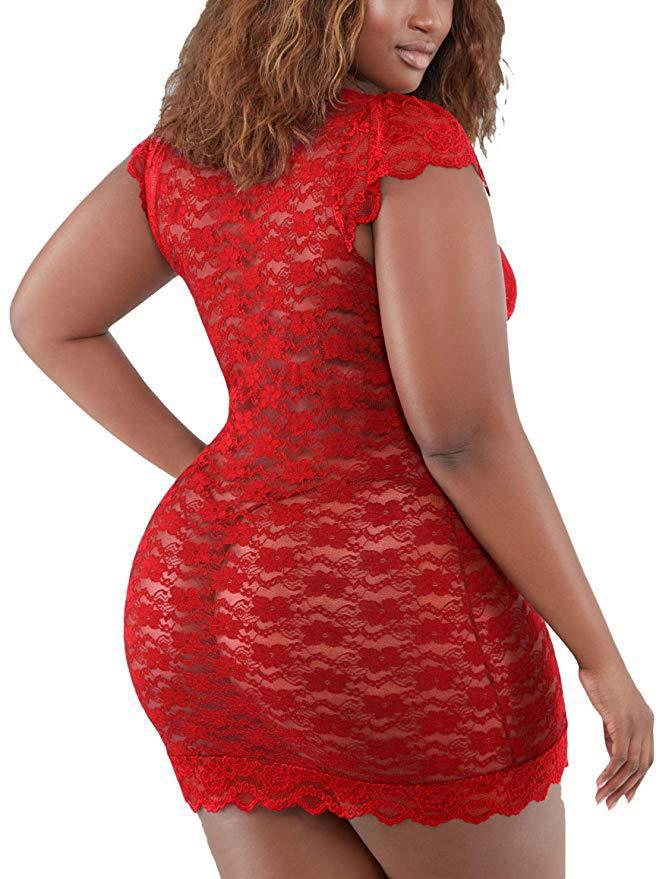 Dame Floral Spids Babydoll Nattøj Stilla