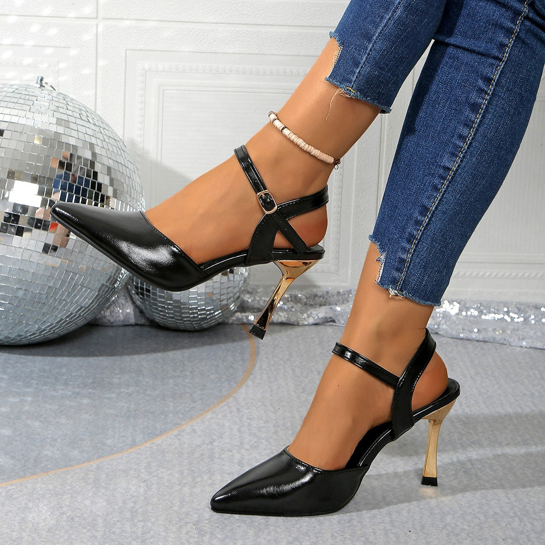 Dame Slingback Pumps med elegant spids form og smuk spændeindretning Stilla