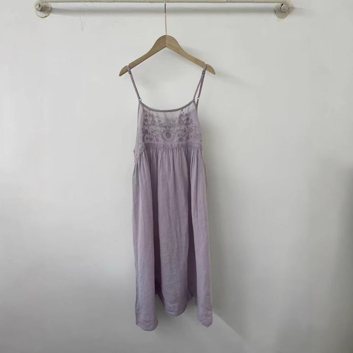 Femme Bohemian Broderet Maxikjole Stilla