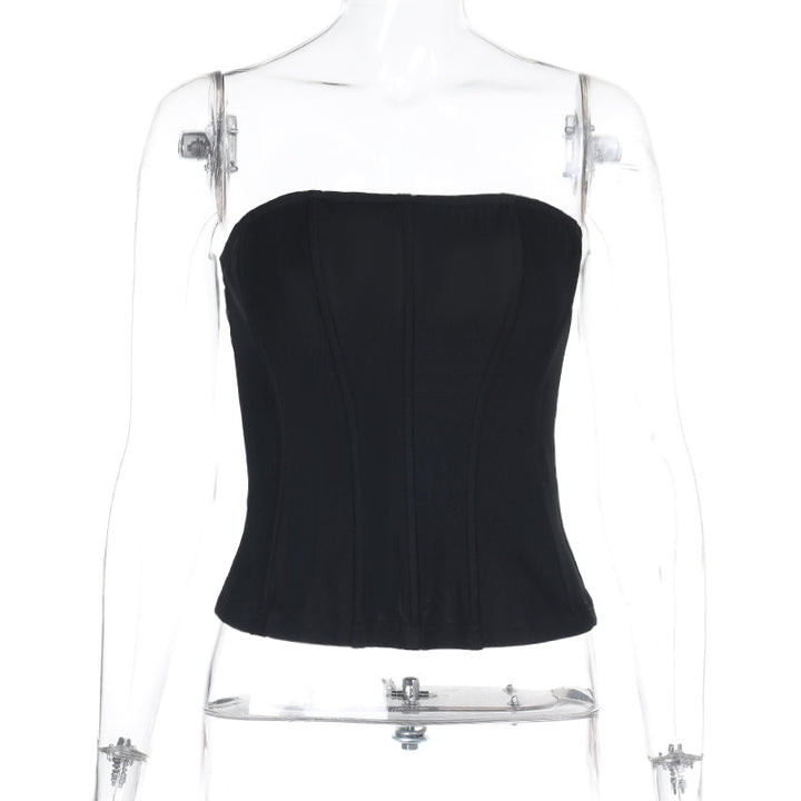 Dame Bustier-top med figurskabende design Skovae