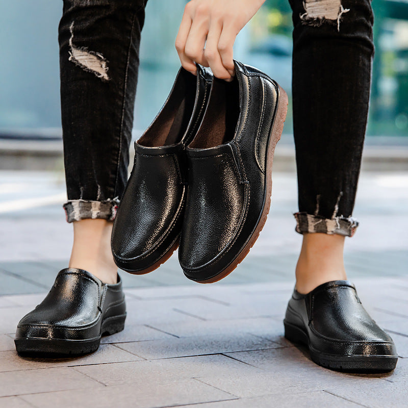 Herre elegante og komfortable slippers i læder med skridsikker sål Stilla
