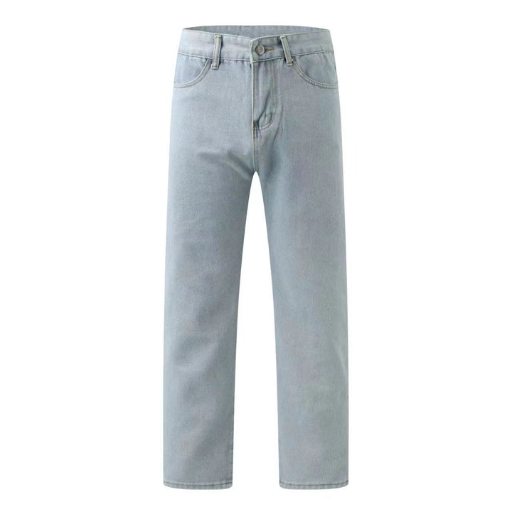 Dame Højkvalitets Lige Jeans med Høj Talje og Klassiske Sømmene Stilla