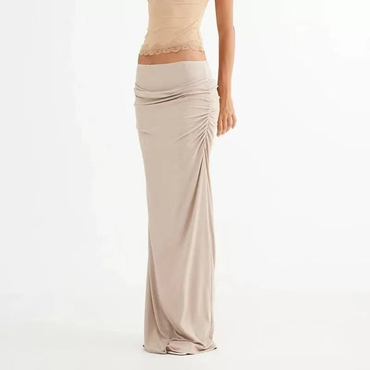 Dame Elegant Rynket Maxi Nederdel Stilla