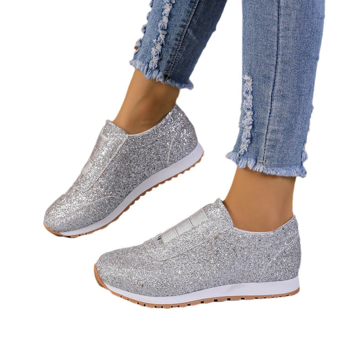 Dame Glitrende Slip-On Sneakers med åndbart overmateriale og behageligt fodbede Stilla