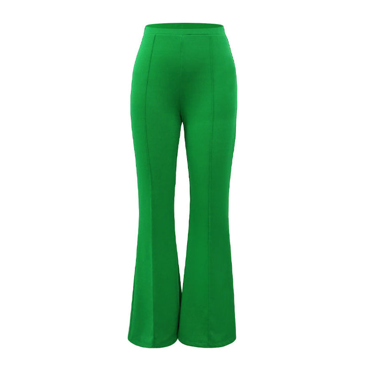 Dame Elegant og farverig Langærmet Bluse med mellemhøj Krave Stilla
