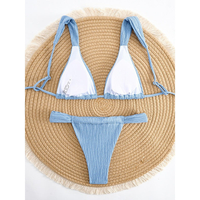 Dame triangel-bikini med justerbare stropper Skovae