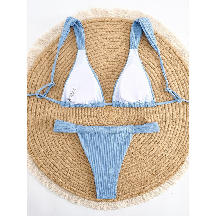 Dame triangel-bikini med justerbare stropper Skovae