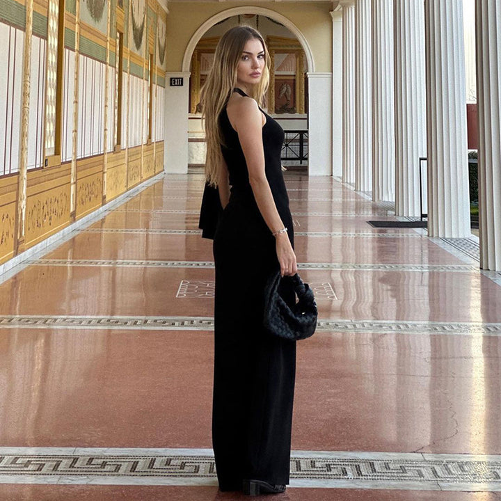 Damer Elegant figursyet One-Shoulder Maxikjole med sløjfe Skovae