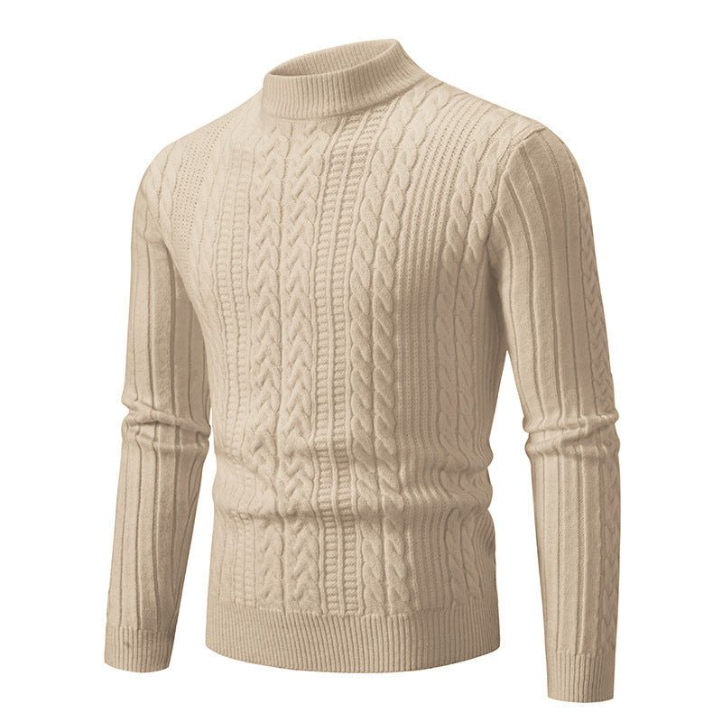 Herrer struktureret kabelstrik sweater Stilla