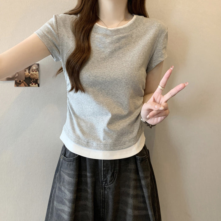 Femme Casual Lagdelte Look T-Shirt Stilla