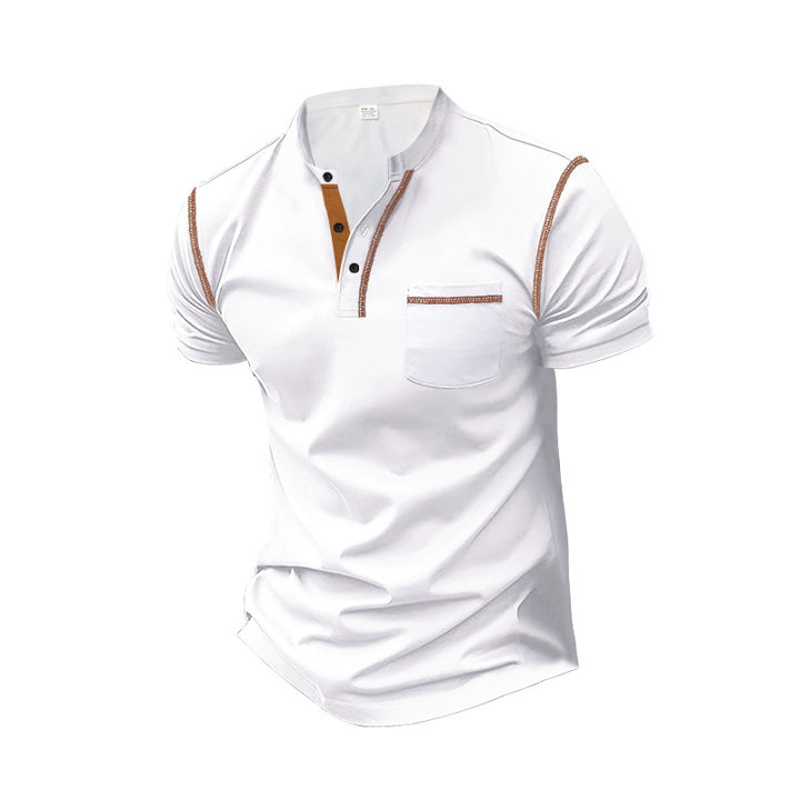Herren poloshirt med moderne krave og praktiske knapdetaljer Stilla