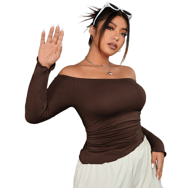 Dame Langærmet T-shirt med Off-Shoulder Design Stilla