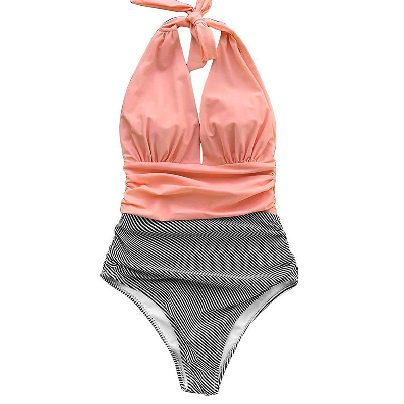 Dame Højt skåret Halterneck Éndelt badebadedragt Stilla