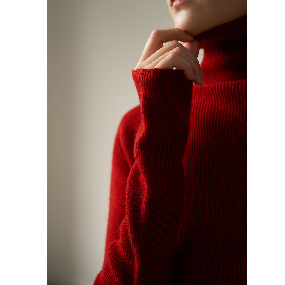Femme Chunky Ribstrik Rullekravepullover Stilla