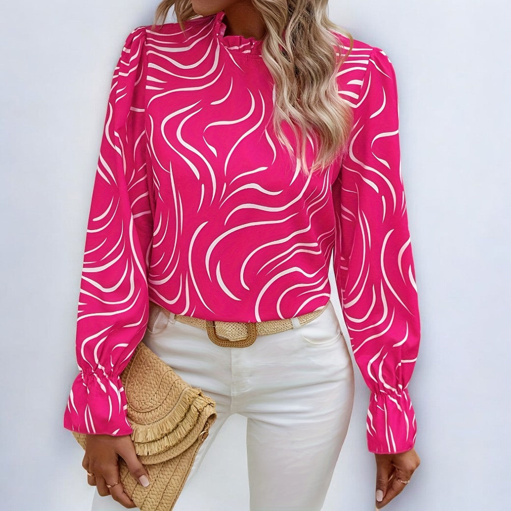 Stilla | Elegant mønsterbluse