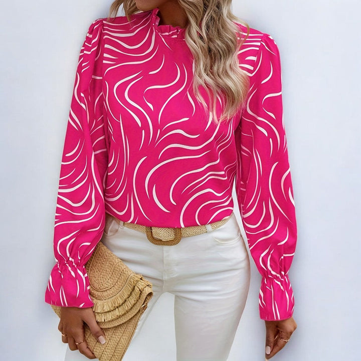 Stilla | Elegant mønsterbluse