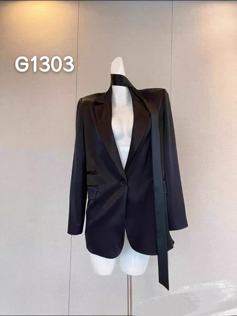 Dame Elegant Corsage-Bluse med transparente ærmer Skovae