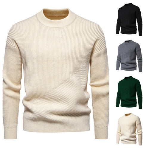 Herrer Struktureret Ribkrave Pullover Stilla