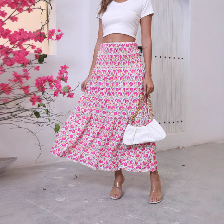 Dame Maxi Nederdel i Boho Stil Stilla