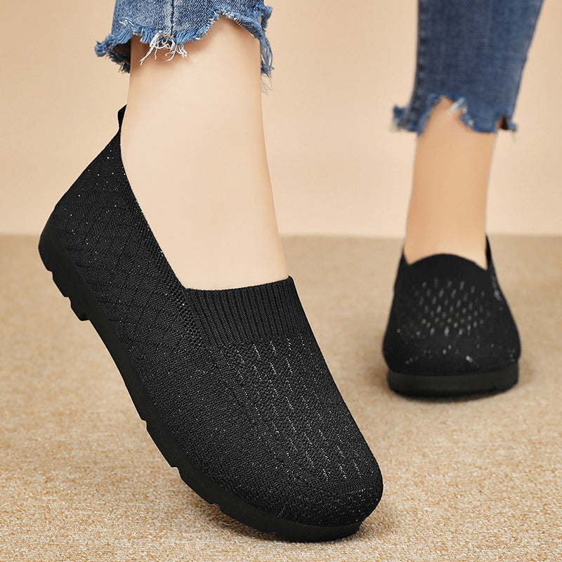 Dame Behagelige Slippers med elastisk overmateriale og skridsikker sål Stilla