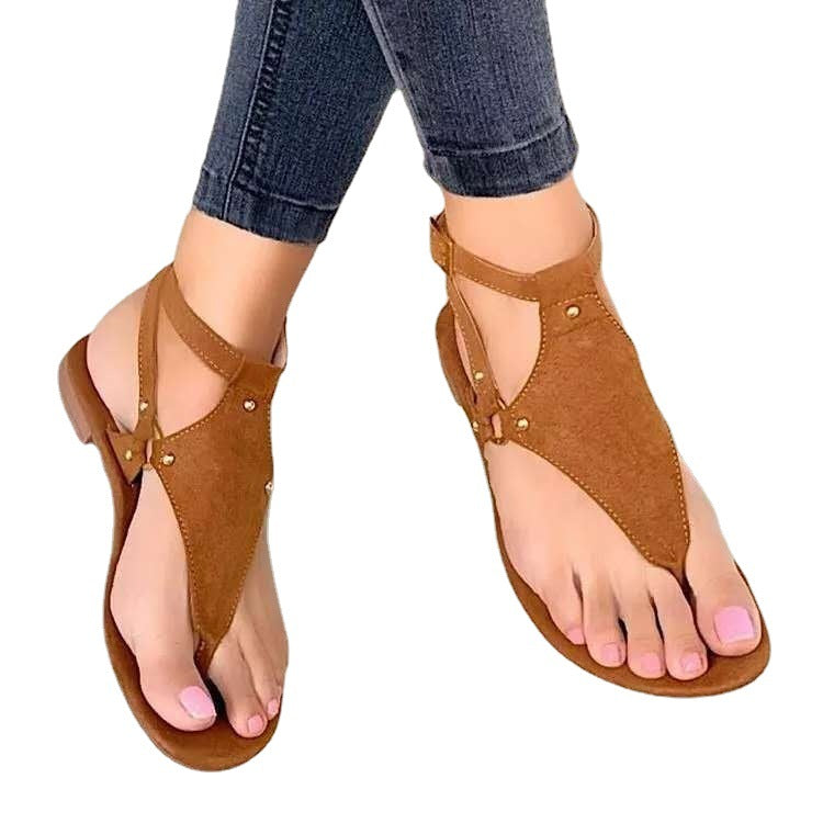 Dame Zehentrenner-sandaler med elegante smykker og fleksibelt justerbare stropper Stilla