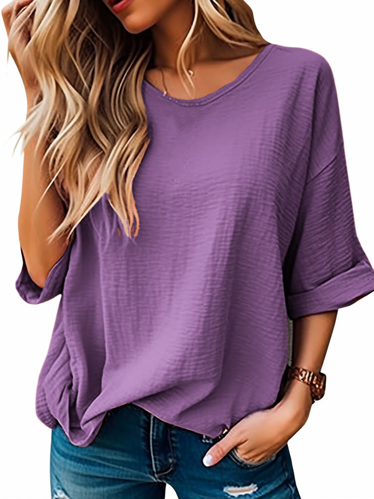 Dame Relaxed Fit Struktureret T-shirt Stilla