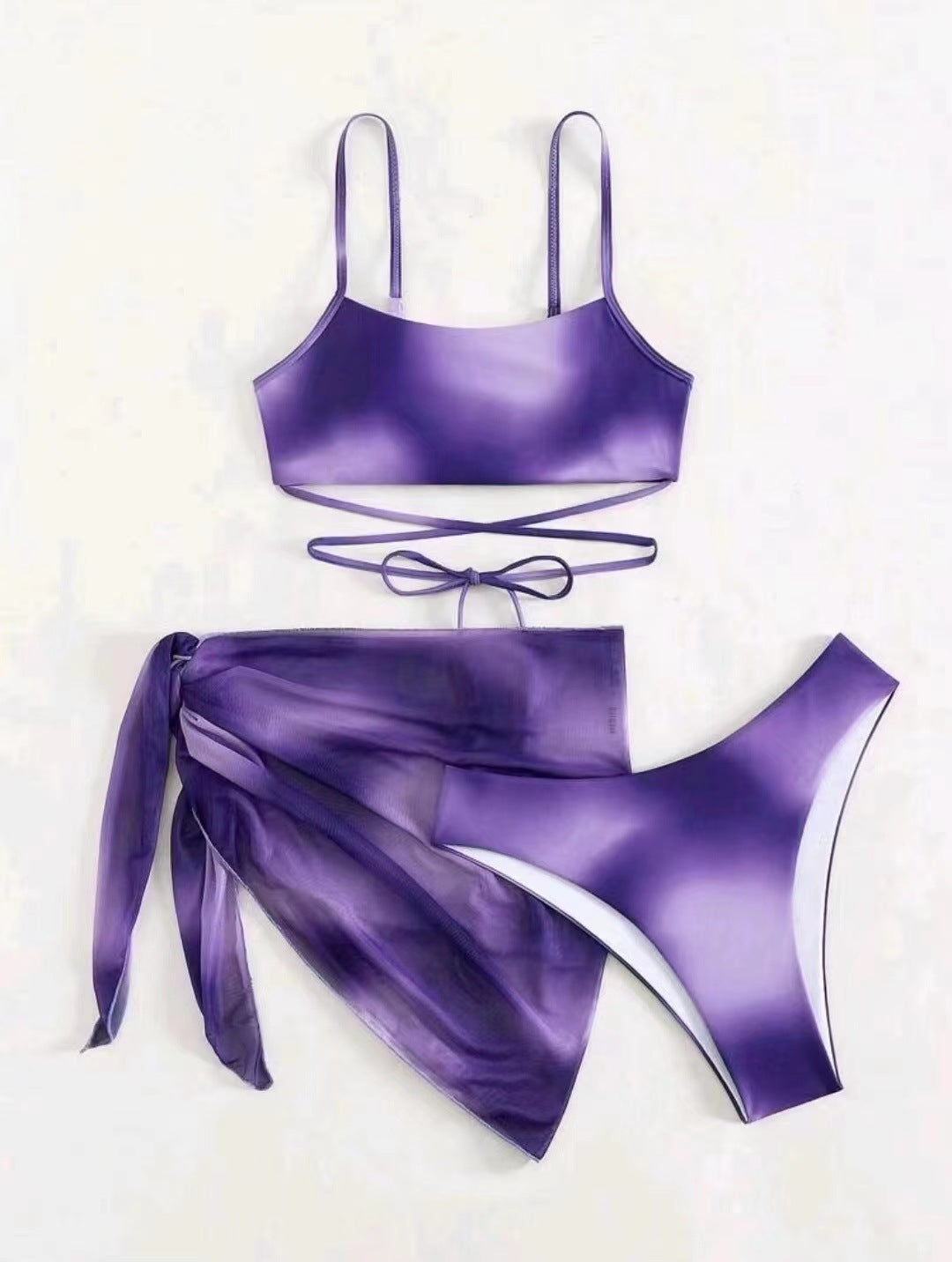 Dame Bikini Sæt med asymmetrisk Nederdel Stilla