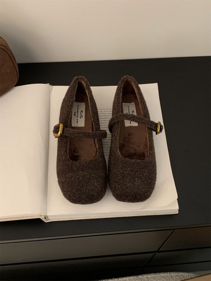 Femme Classic Mary Jane Ballerinas med blødt fleece-stof Stilla