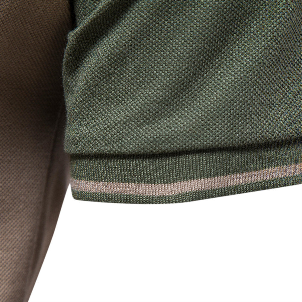 Herrer Poloshirt med moderne ståkrave og praktisk lynlås Stilla