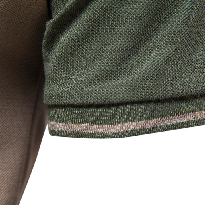 Herrer Poloshirt med moderne ståkrave og praktisk lynlås Stilla