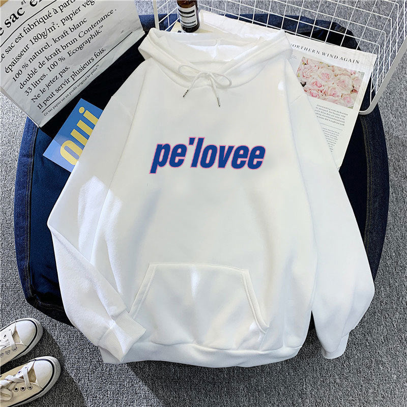Kvinders hoodie med moderne bogstaver Skovae 1772612762