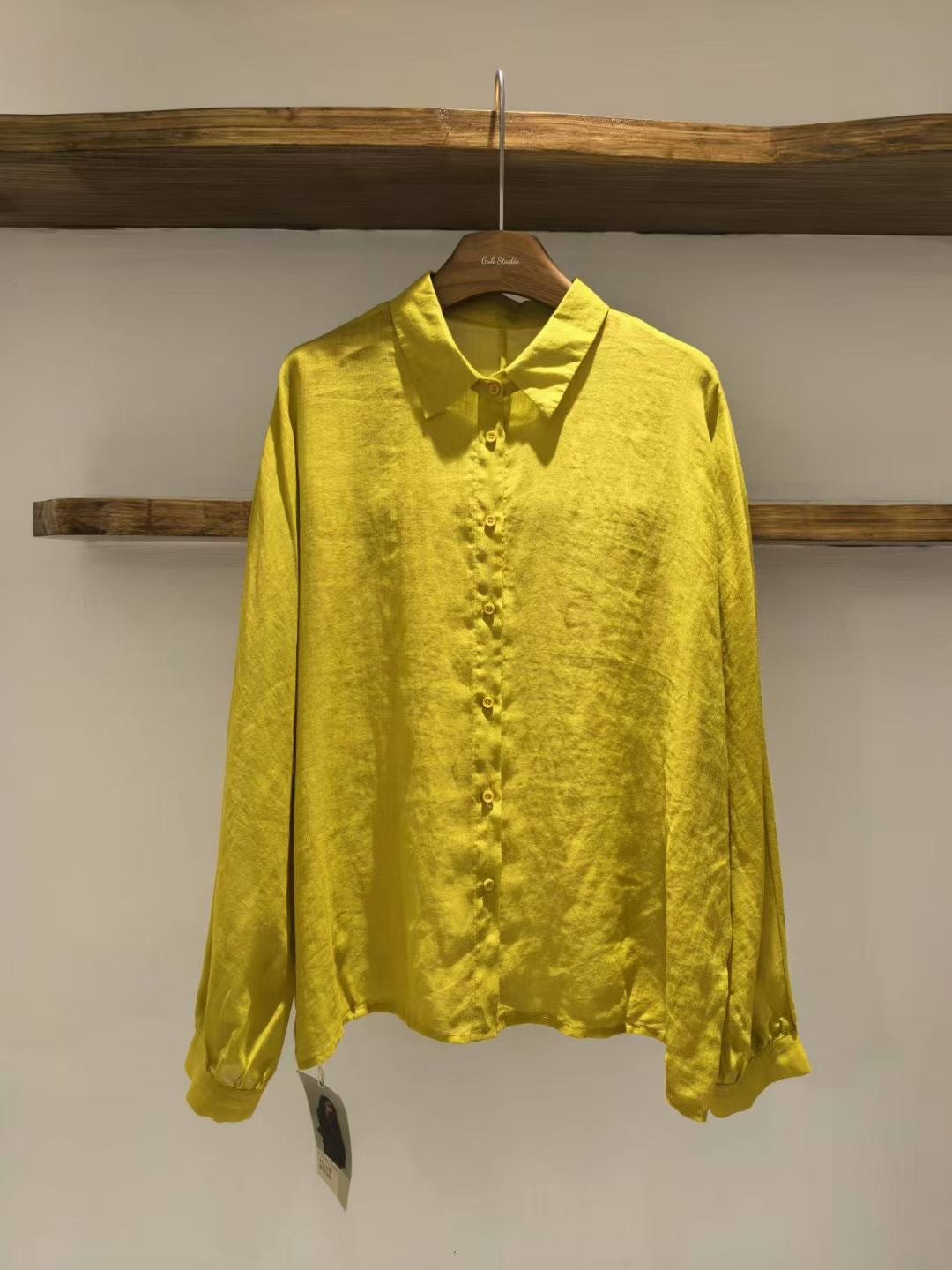 Dame Langærmet Button-Up Bluse Stilla